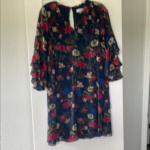 Calvin Klein Red Ruffled Tie Front Sundress